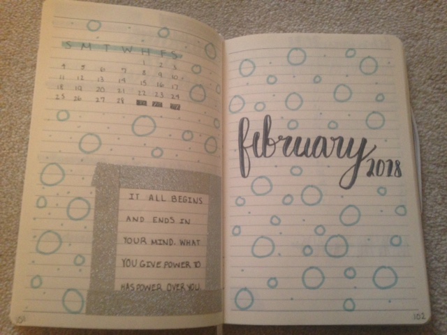 Bullet Journal February Monthly