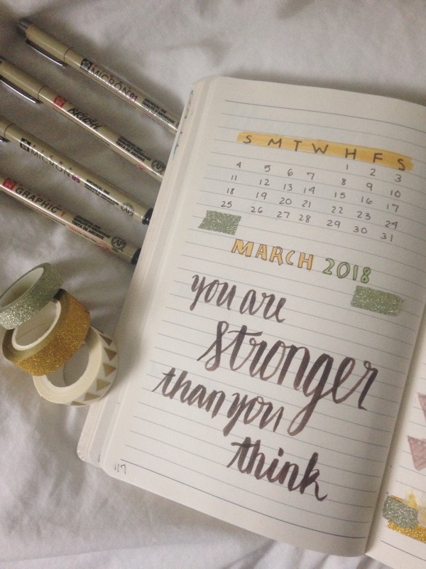 March Bullet Journal