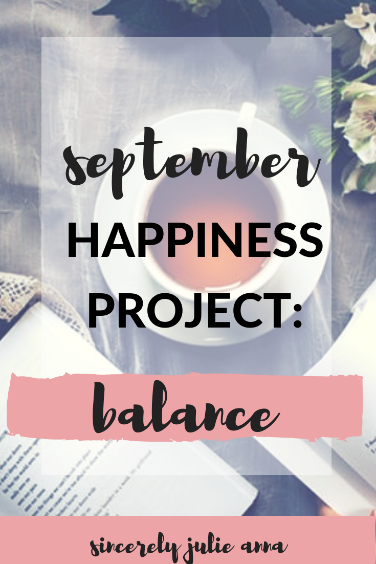 September Happiness Project : Balance