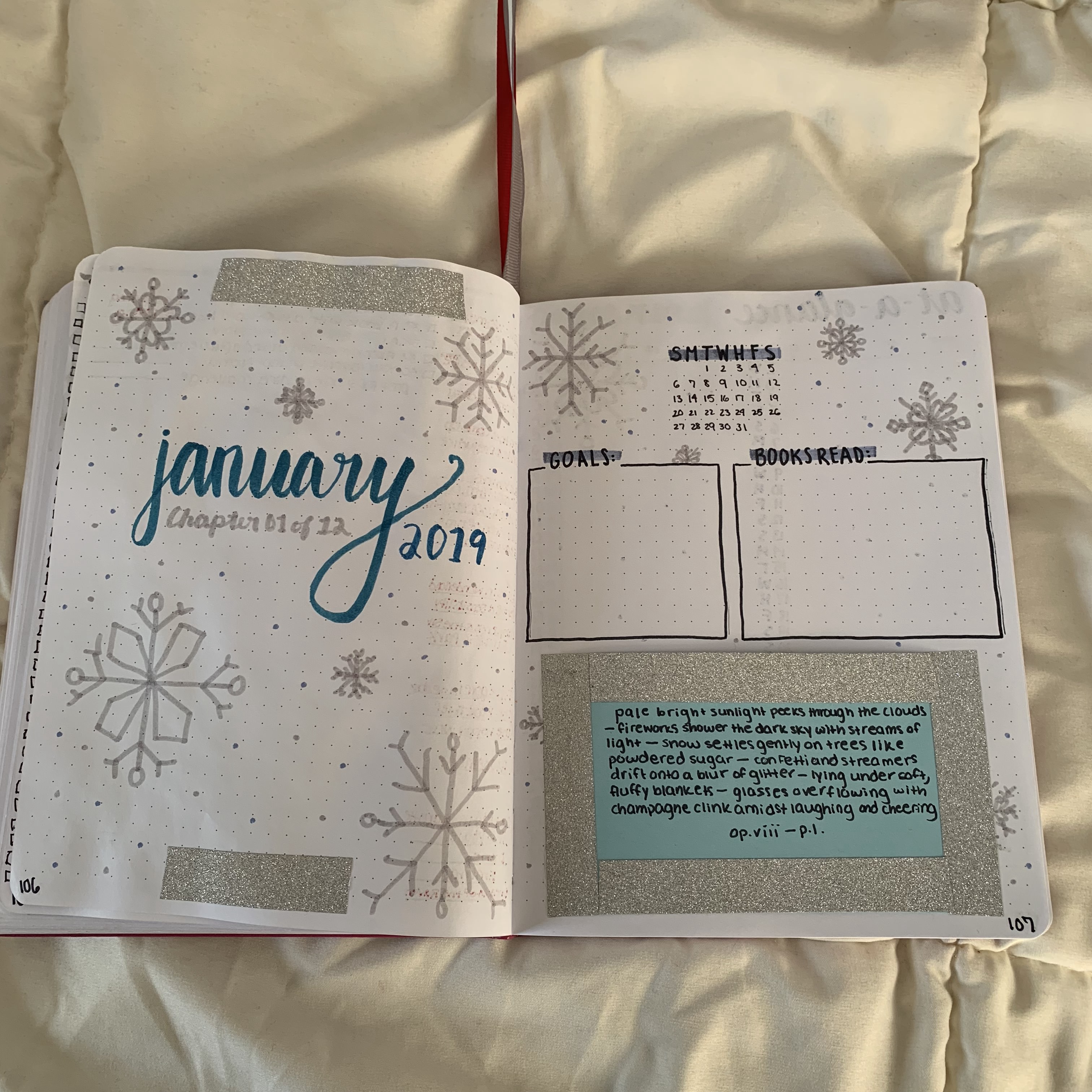 Bullet Journal Spread - 2019 January Monthly 3