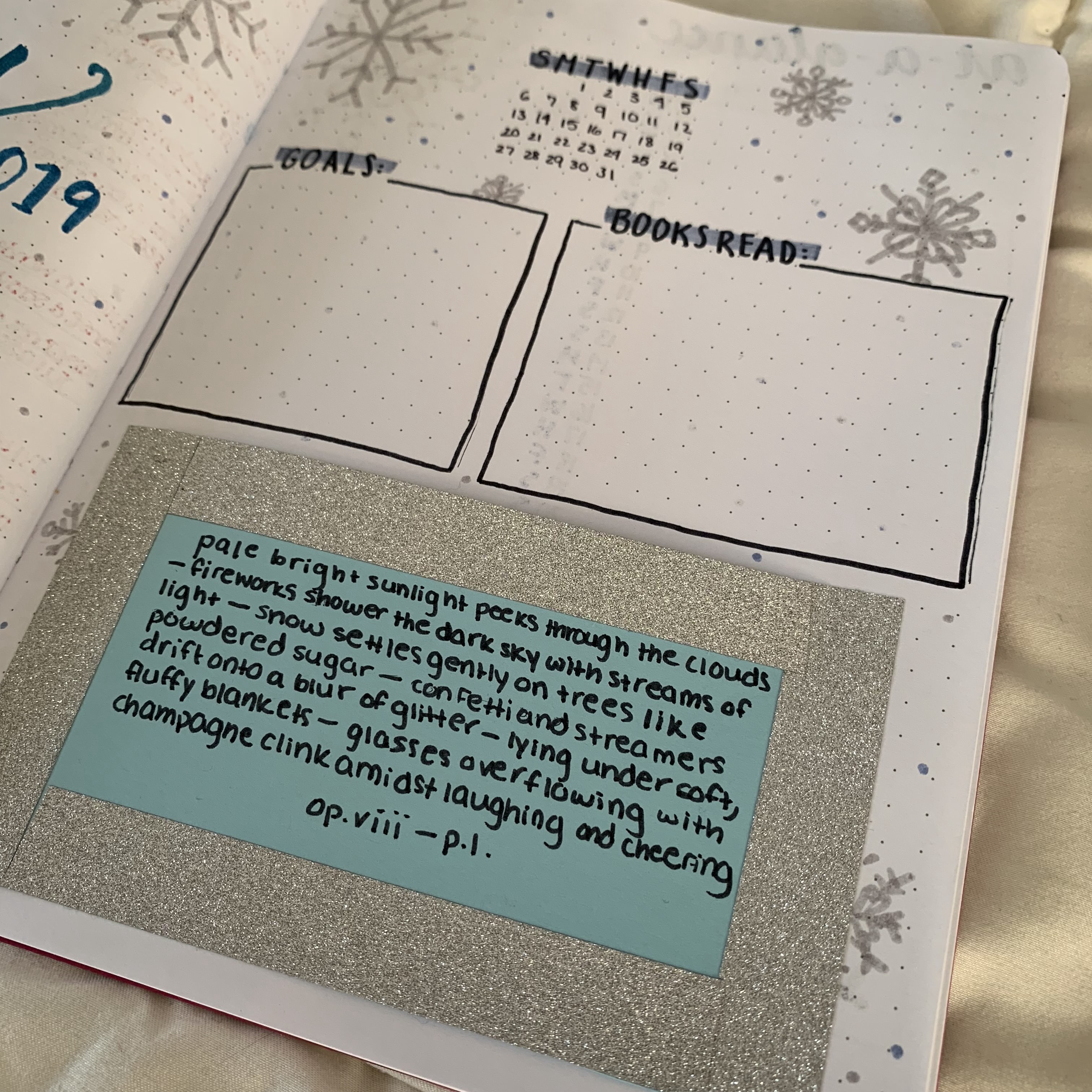 Bullet Journal Spread - 2019 January Monthly 2