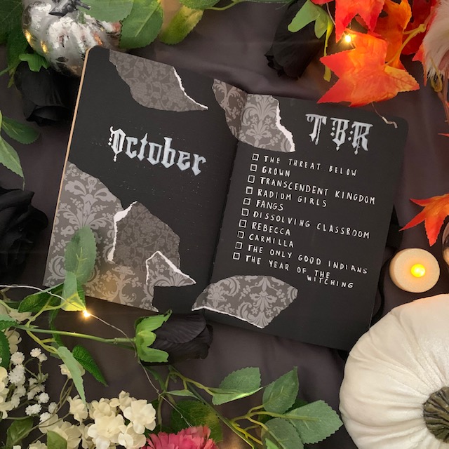 October Reading Journal - Title Page and TBR