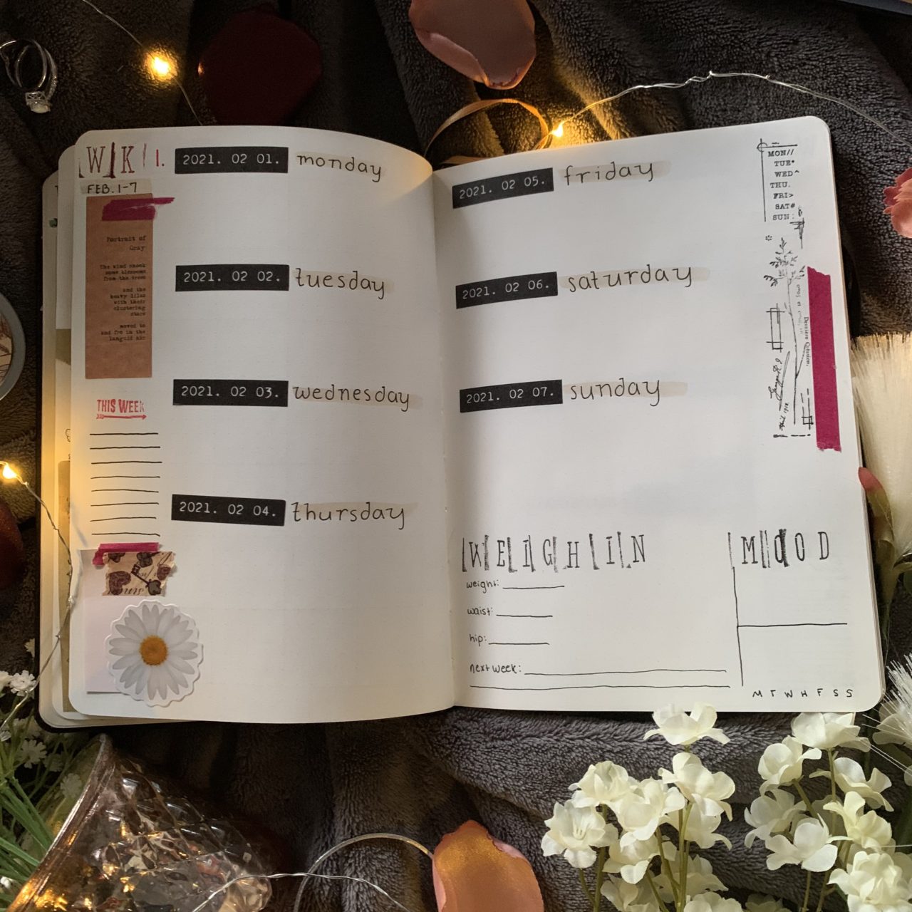 Plan With Me: February 2021 Bullet Journal Setup - Julie Anna's Books