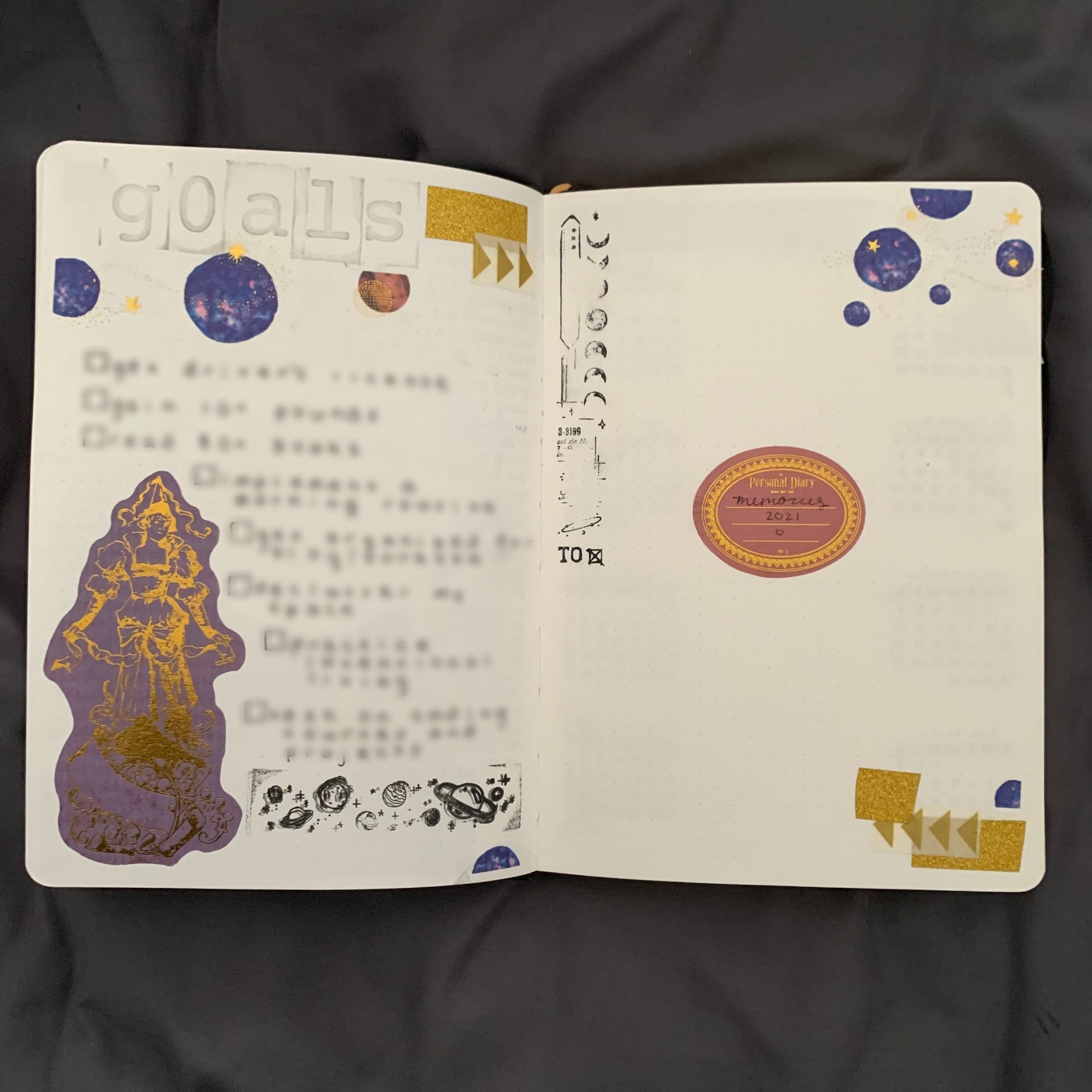 2021 Bullet Journal - Goals and Memories