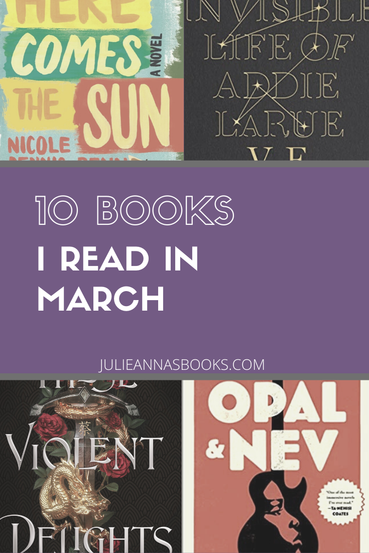 10 Books I Read in March Wrapup Pin