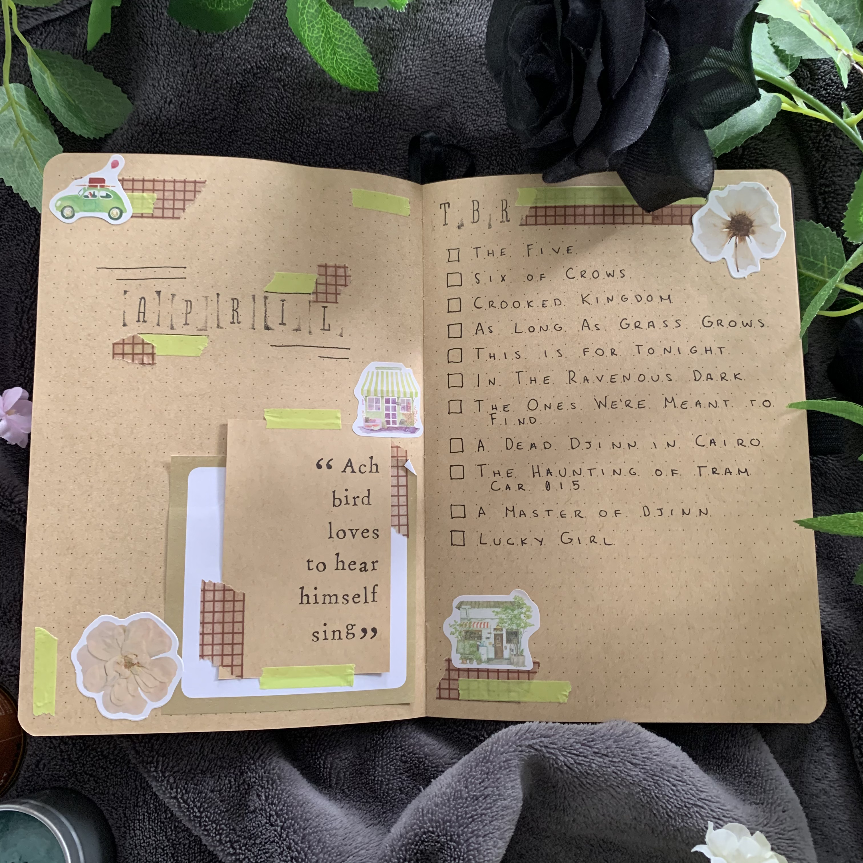 March 2021 Reading Journal - Title Page and TBR