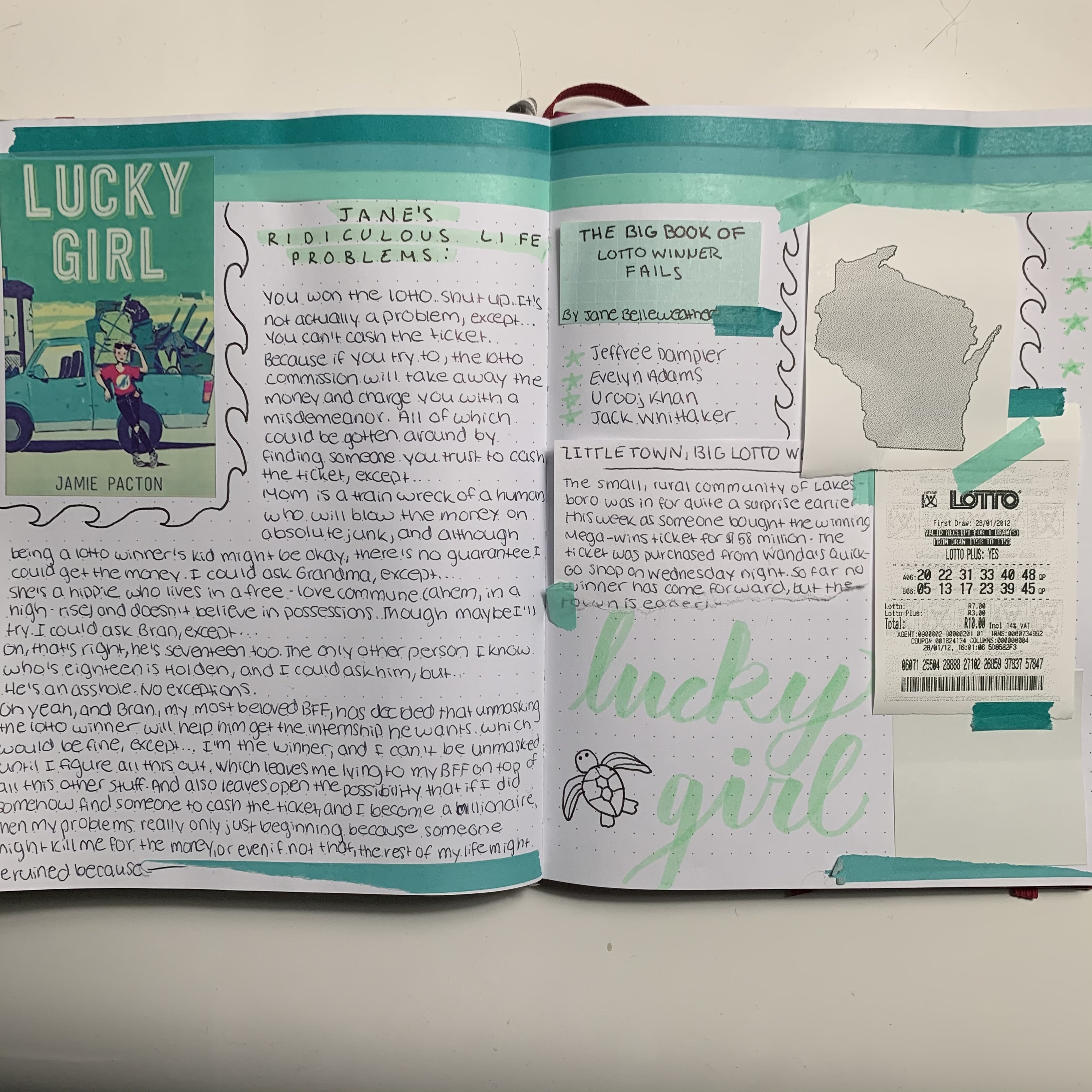 Lucky Girl Journal Spread