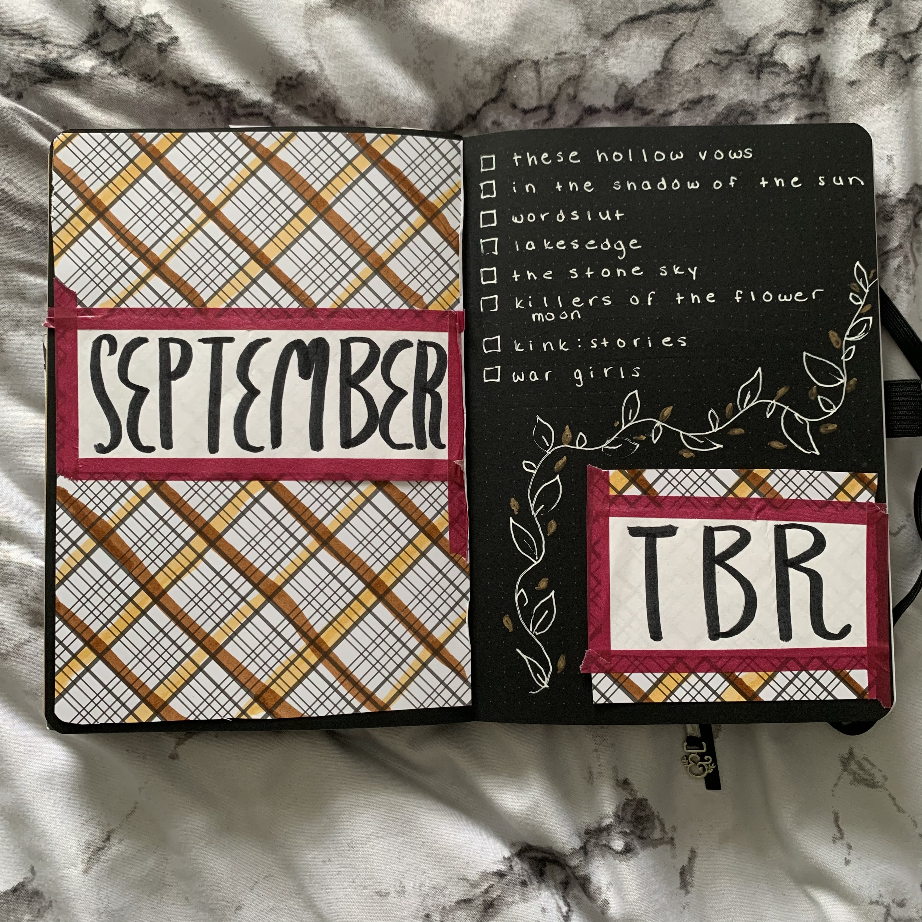Plan with Me - September 2021 Reading Journal - Title and TBR